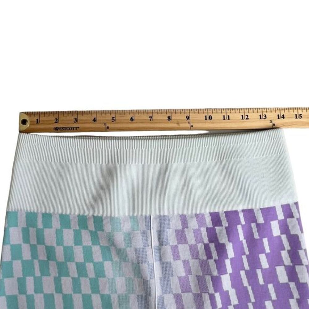 Fabletics Womens Multicolored Checkered High Waisted Seamless‎ 7/8 Leggings XL - Picture 6 of 8